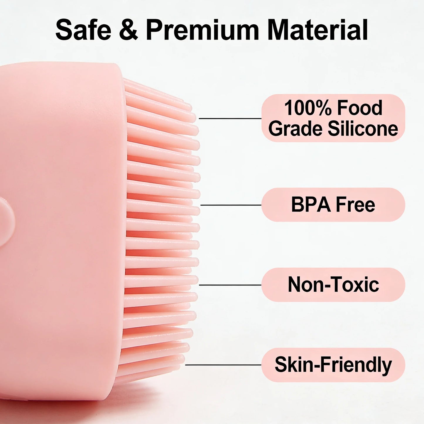 Pet Massage Brush Shampoo Dispenser Soft Silicone Brush Rubber Bristle for Dogs and Cats Shower Grooming Tool