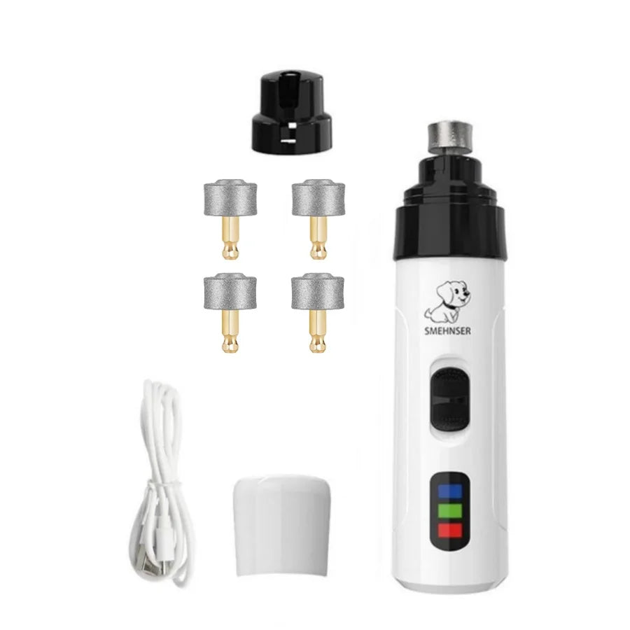 Rechargeable Dog Nail Grinders USB Charging Pet Nail Clippers Electric Dog Cat Paws Nail Grinder Grooming Trimmer Tools