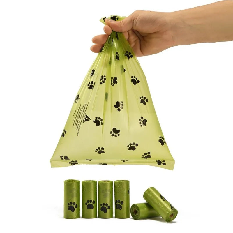 Dog Poop Bags Non-Stick Dog Waste Bags for Dogs Cats Outdoor Home Clean Refill Garbage Bag Pet Supplies 15 Bags/Roll