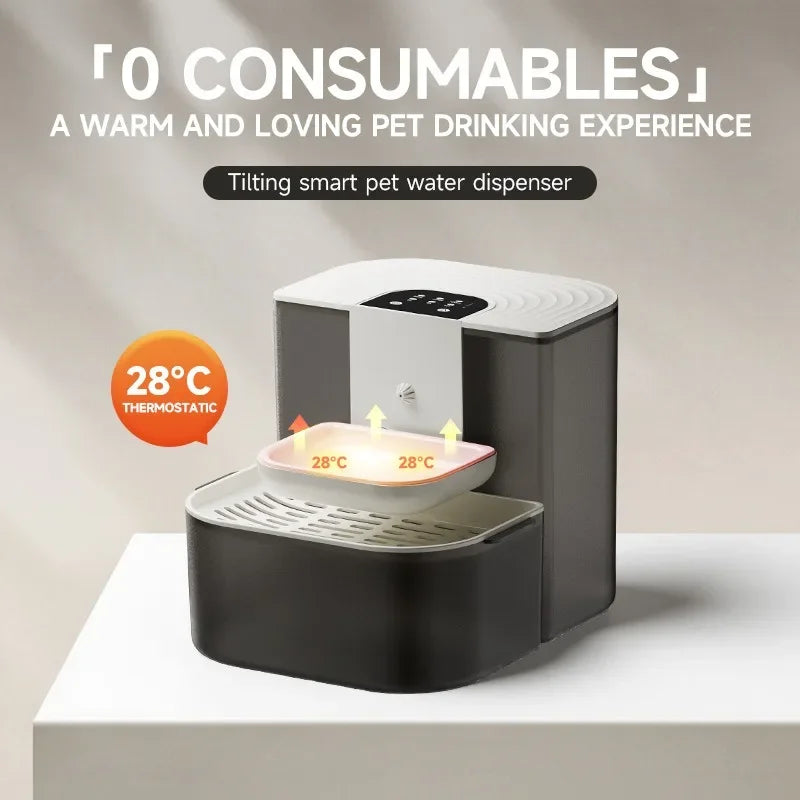 4.5L Smart Dump Pet Water Dispenser Remote Control Automatic Wireless Water Drinker Cat Water Feeder Kitten Heating Fountain