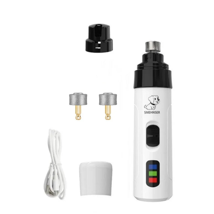 Rechargeable Dog Nail Grinders USB Charging Pet Nail Clippers Electric Dog Cat Paws Nail Grinder Grooming Trimmer Tools