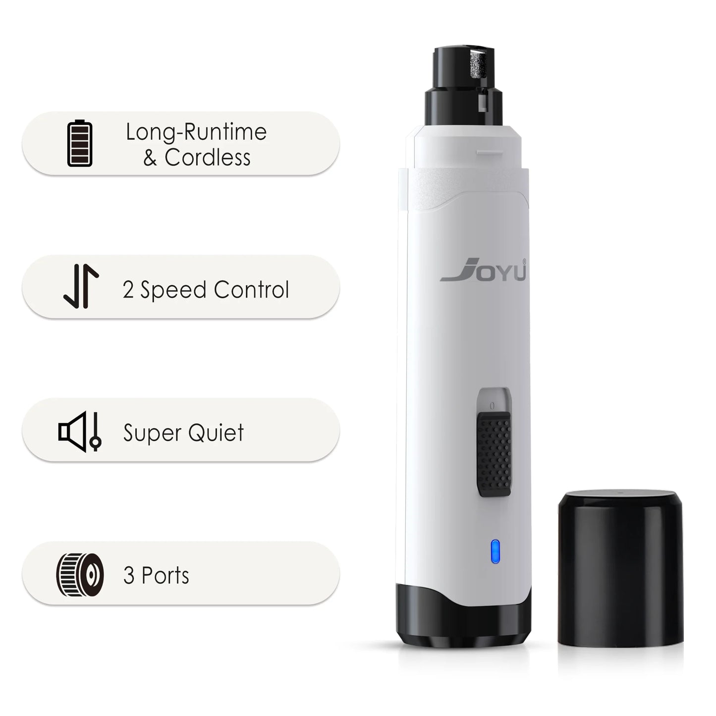2-Speed Dog Nail Grinder  Enhanced Pet Nail Grinder Super Quiet Rechargeable Electric Dog Nail Trimmer Painless paws grooming
