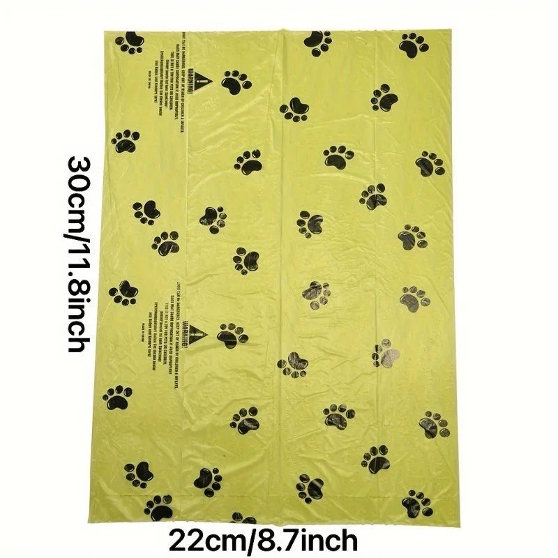 Dog Poop Bags Non-Stick Dog Waste Bags for Dogs Cats Outdoor Home Clean Refill Garbage Bag Pet Supplies 15 Bags/Roll
