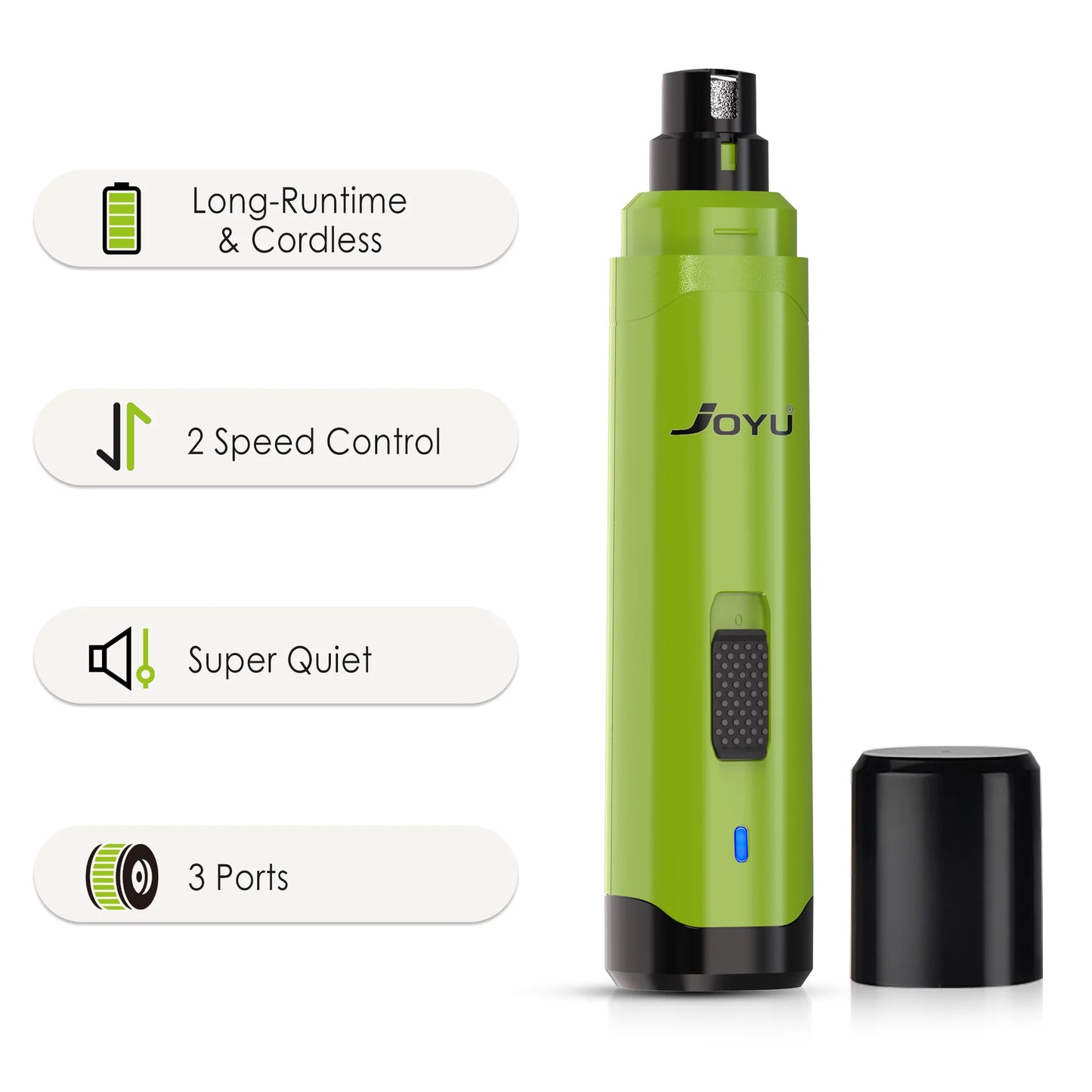 2-Speed Dog Nail Grinder  Enhanced Pet Nail Grinder Super Quiet Rechargeable Electric Dog Nail Trimmer Painless paws grooming